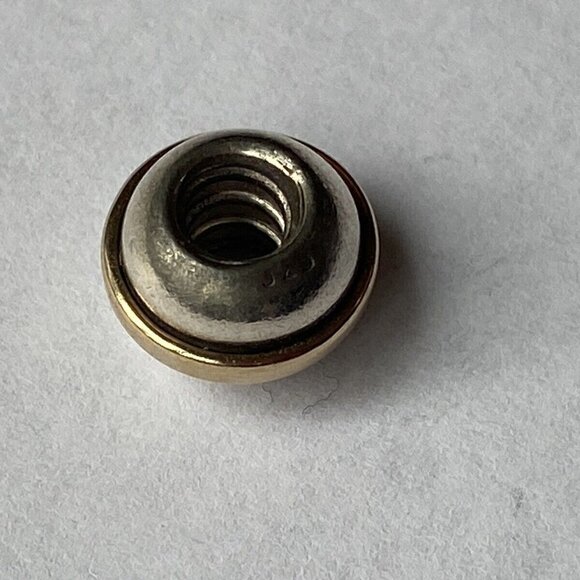 PANDORA Saturn 925 ALE Sterling Silver Charm With 14k Gold Ring 790178 - Retired - Picture 4 of 6